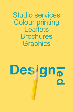 led Design Studio services Colour printing Leaflets Brochures Graphics